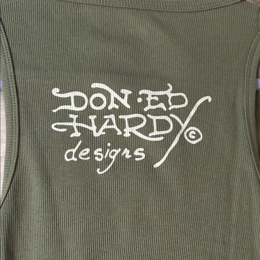 Ed Hardy Olive Graphic Tank - Picture 5 of 6